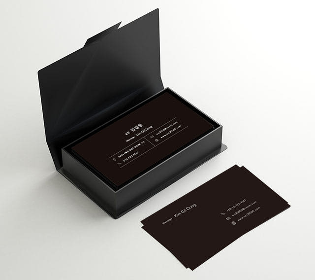 명함제작 업체 카페쿠폰 금박 소량 명함만들기 예쁜 부동산 명암 비코팅지 100매